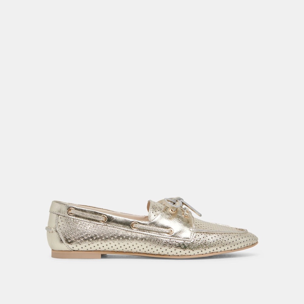 Dolce vita Gold Loafers for Women with box